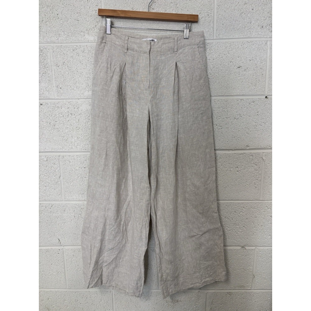 Reformation Mason Linen Wide Leg Short Pant Women's Size 4 Retail $188 - Picture 2 of 4